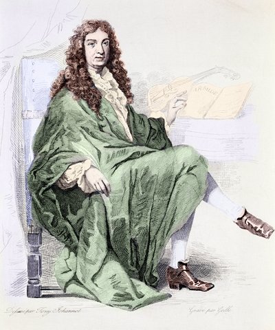 ジョヴァンニ・バッティスタ・リュリまたはジャン＝バティスト・リュリ (1632-1687) 作曲家ルイ 14 世の宮廷での肖像 - 彫刻 (作曲家ジャン・バティスト・リュリの肖像) 個人蔵 作： Tony (after) Johannot