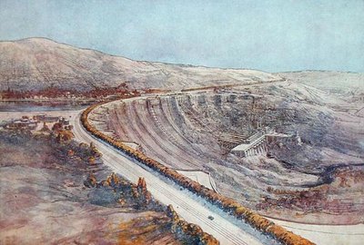 トニー・ガルニエ (1869-1948) が設計した水力発電ダム (「La Cite Industrielle」より) 作： Tony Garnier