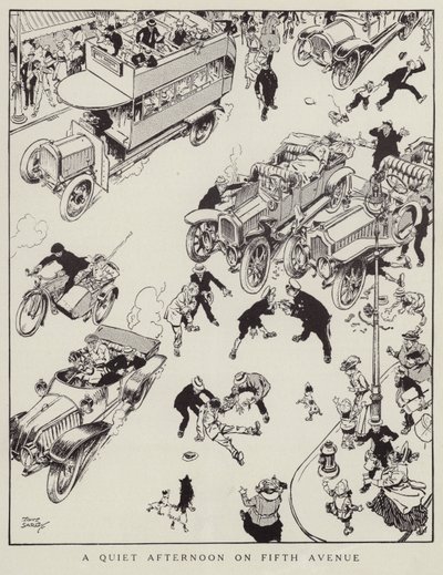 ニューヨーク5番街の静かな午後(リトグラフ) 作： Tony Sarg