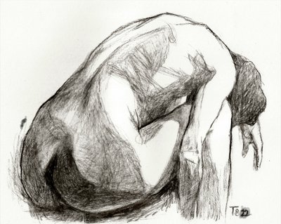 うずくまる内なる葛藤 作： Tore Bahnson