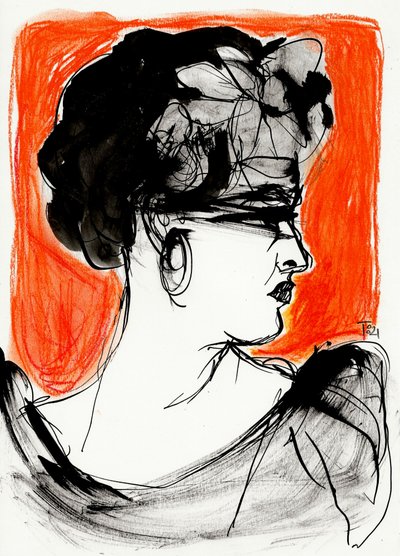 謎めいた女性のプロフィール 作： Tore Bahnson