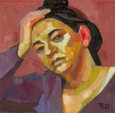 物思いにふける女性の肖像 作： Tore Bahnson