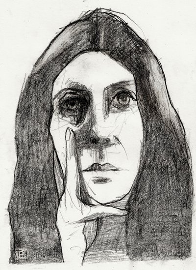 物思いにふける女性の肖像 作： Tore Bahnson