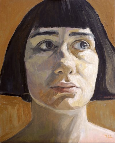 物思いにふける女性の肖像 作： Tore Bahnson