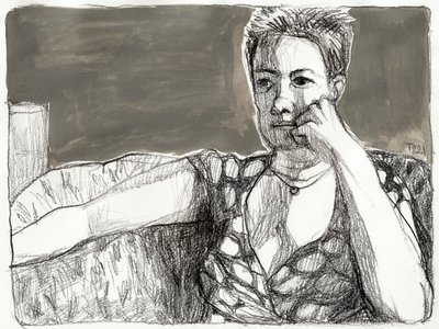物思いにふける女性の肖像 作： Tore Bahnson
