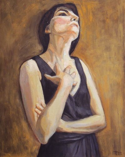 物思いにふける女性の肖像 作： Tore Bahnson