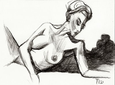 官能的なヌードスケッチ 作： Tore Bahnson