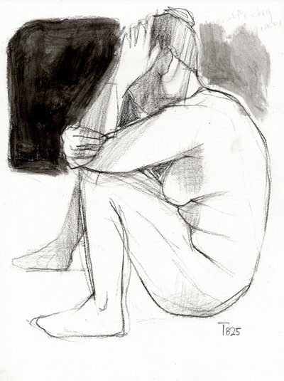 物思いにふける女性 作： Tore Bahnson
