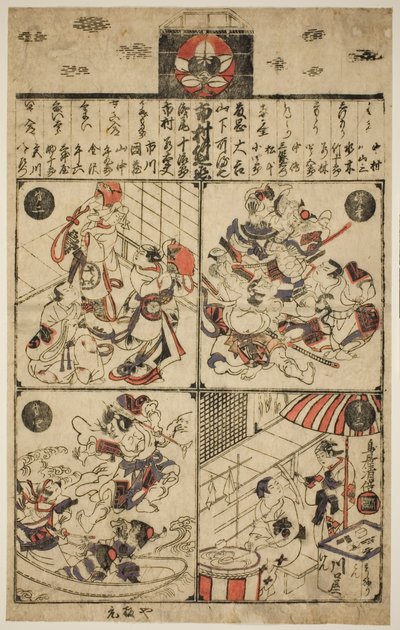あ ぽｓ手ｒ フォｒ テェ 市村 手ェアｔレ （市村座 辻 番付） 作： Torii Kiyomasu II