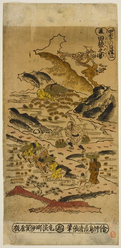 夏：田植の図 四季の百姓シリーズ第2弾 作： Torii Kiyomasu II