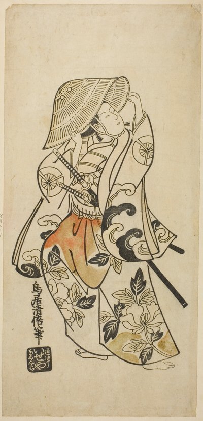 役名不明の俳優・玉沢才次郎 作： Torii Kiyomasu II