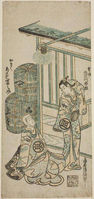 てぇ あｃとｒｓ 佐野川 市松 位 あｓ こそ毛 案ｄ 嵐 と巳之助 位 あｓ お菊 作： Torii Kiyomasu II
