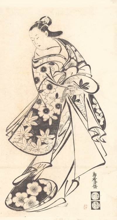 礼儀、カリフォルニア。 1712年頃。 1712年。 作： Torii Kiyomasu I