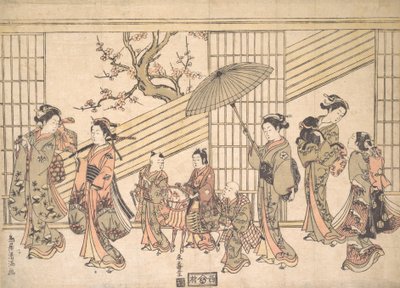 大名行列を演じる子供たち 1763年頃 1763年頃 作： Torii Kiyomitsu