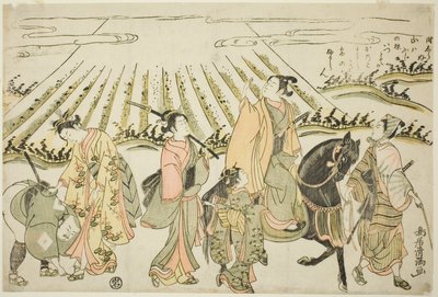 業平の東遊のパロディ 作： 鳥居清光初代