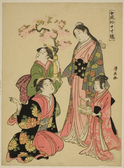 「女風俗ますかがみ」シリーズより 高貴なお嬢様 作： Torii Kiyonaga
