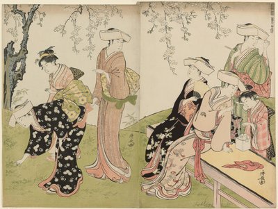 春のおでかけ 風俗東錦 作： Torii Kiyonaga