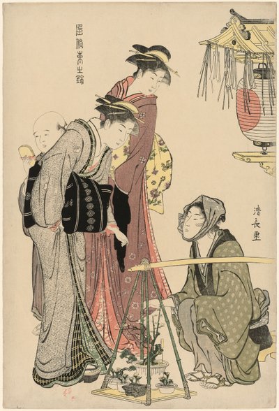 「風俗東の錦」シリーズの鉢植えを買う 作： Torii Kiyonaga
