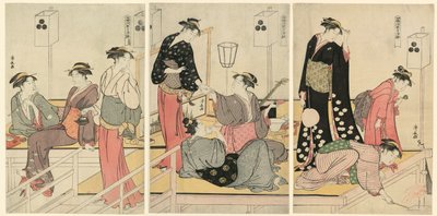 四条河原で夕涼み 作： Torii Kiyonaga