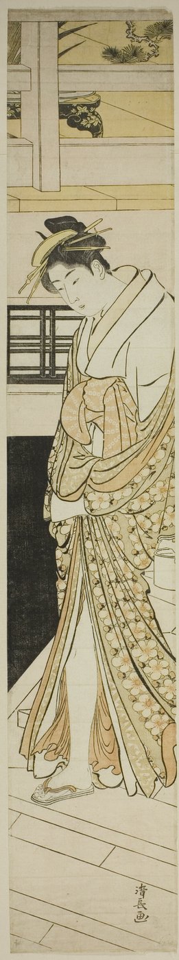 花魁下り階段 作： Torii Kiyonaga