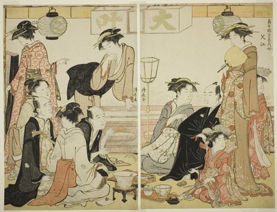 中津の芸能人、シリーズ「プレジャークォーターズの現代美のコレクション」から 作： Torii Kiyonaga