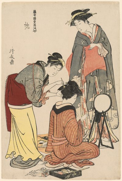 立花家の芸能人 「当世百合美人合わせ」シリーズより 作： Torii Kiyonaga
