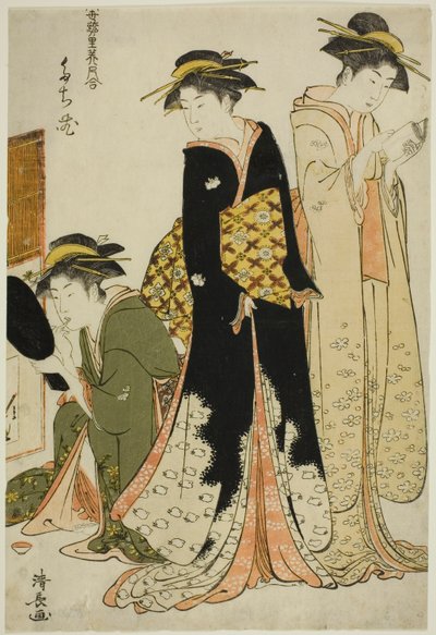 立花家の芸人 「当世百合美人合わせ」シリーズより 作： Torii Kiyonaga