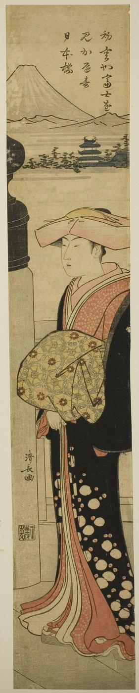 日本橋を渡る女装 作： Torii Kiyonaga