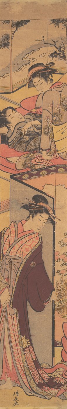 プレジャー ハウス、18 世紀後半。 作： Torii Kiyonaga