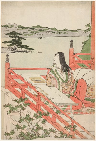 紫 式部 作： Torii Kiyonaga