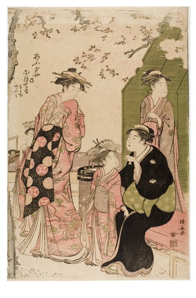 花見花魁シリーズ 扇屋のニオテル 作： Torii Kiyonaga