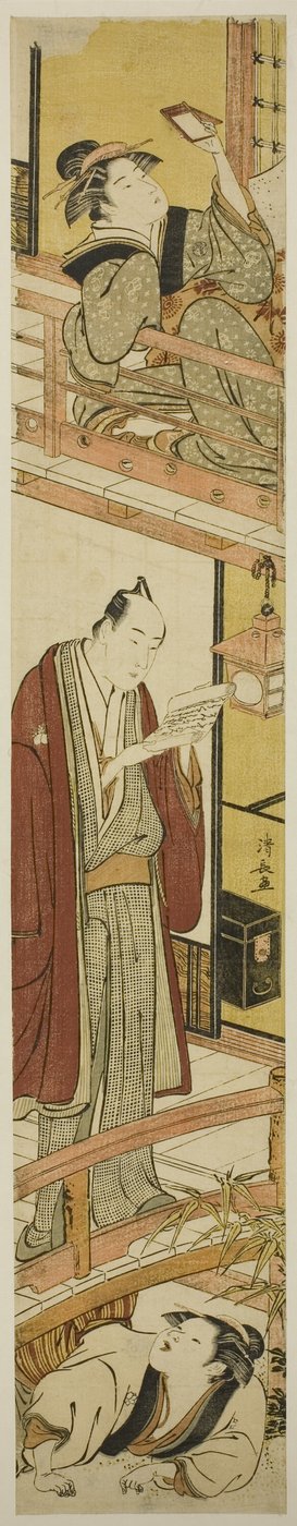 戯曲「忠臣蔵」第七幕のパロディ 作： Torii Kiyonaga