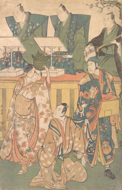ドラマのシーン、カリフォルニア州。 1788年。 作： Torii Kiyonaga
