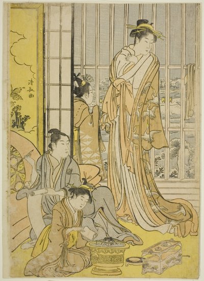 清露雪のあした 作： Torii Kiyonaga