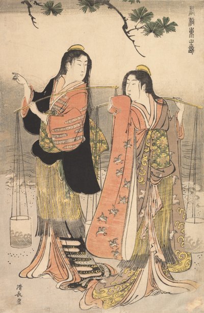 てぇ Ｂリネ 毎田ｓ おｆ スマ しお組み、 スマ、 １７８３。 作： Torii Kiyonaga