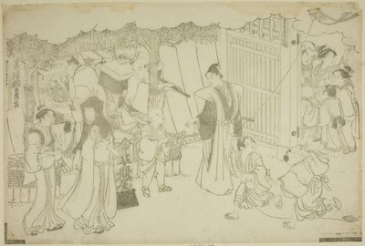 初出勤 (あきないはじめ) 図鑑「彩色光の朝」より 作： Torii Kiyonaga