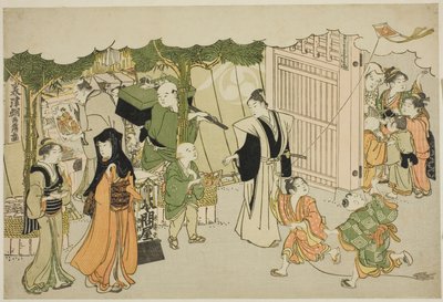 初出勤 (あきないはじめ) 図鑑「彩色光の朝」より 作： Torii Kiyonaga