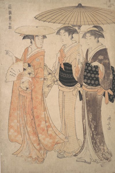 プロムナード。 作： Torii Kiyonaga