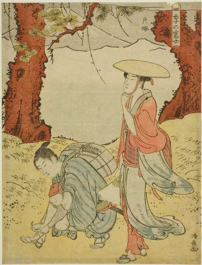 戸塚 「四季の富士」より 作： Torii Kiyonaga