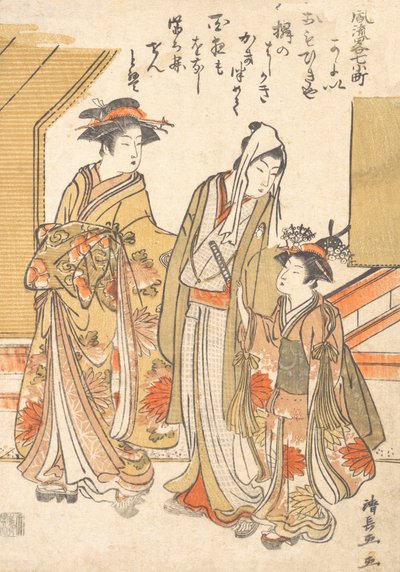 カムチ、カザフスタンを訪問。 1779年。 作： Torii Kiyonaga