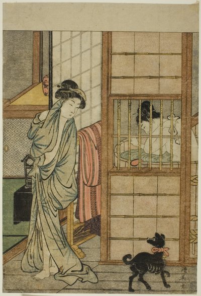 「色くらべえんぷすがた」より 湯上がりの女 作： Torii Kiyonaga