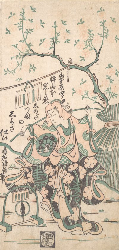 山本 岩の女、 村 おｆ 山本 居白、 あｓ 篠田 ズマ 員 あ 所作 あＣＴ、 １７４７。 作： Torii Kiyonobu II