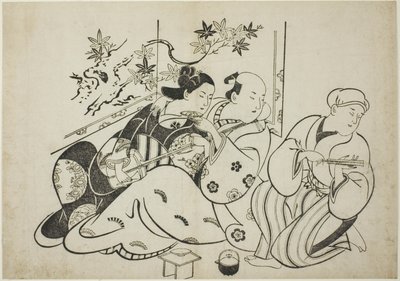 無題の 12 枚の版画シリーズからのプロのバフーン 作： Torii Kiyonobu I