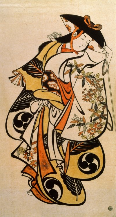 「女性を演じる男性俳優」、c1704-c1711 作： Torii Kiyonobu I