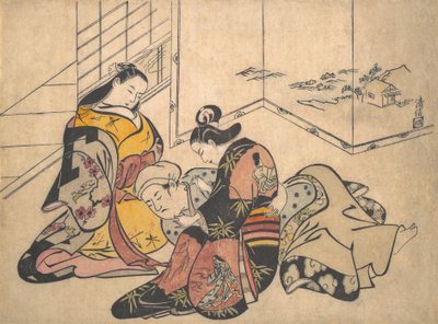 版画、1703年。 作： Torii Kiyonobu I