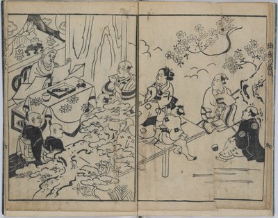 軍隊恋愛における奇想天外な八景（風流武道色八景） 作： Torii Kiyonobu I