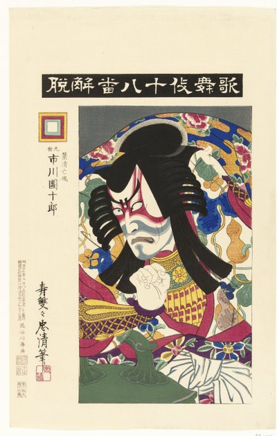 景清の亡霊役は九代目市川團十郎。 十八歌舞伎（シリーズタイトル） 歌舞伎十八番 作： Torii Kiyotada