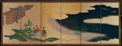 伊勢物語六曲屏風 作： Tosa Mitsuoki