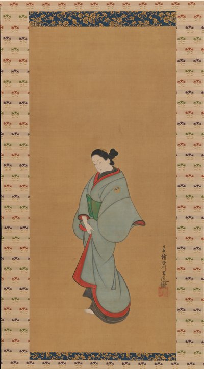 立っている女性、カリフォルニア州。 1730年。 作： Tosendo Rifu
