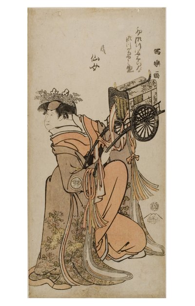 女形の歌舞伎役者瀬川菊之丞三世、1794～1795年頃（紙に木版画） 作： Toshusai Sharaku